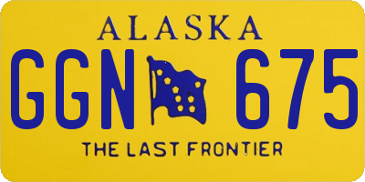 AK license plate GGN675