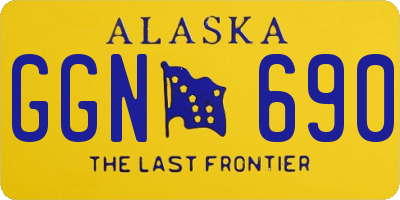 AK license plate GGN690
