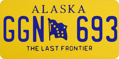 AK license plate GGN693