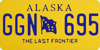 AK license plate GGN695