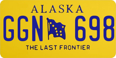 AK license plate GGN698
