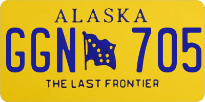 AK license plate GGN705