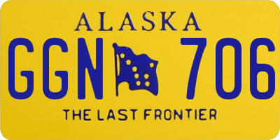 AK license plate GGN706