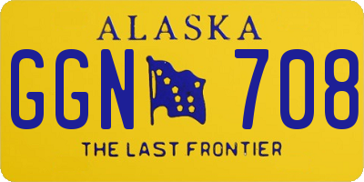 AK license plate GGN708