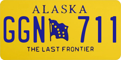 AK license plate GGN711