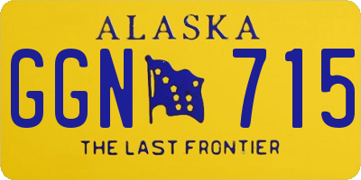 AK license plate GGN715