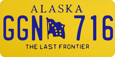 AK license plate GGN716
