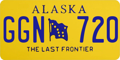AK license plate GGN720
