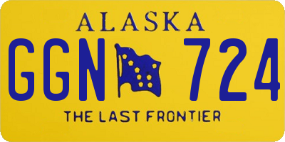 AK license plate GGN724