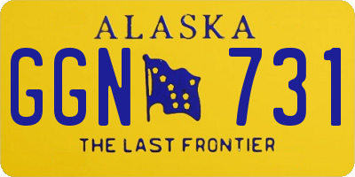 AK license plate GGN731