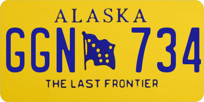 AK license plate GGN734