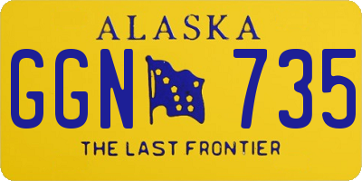AK license plate GGN735