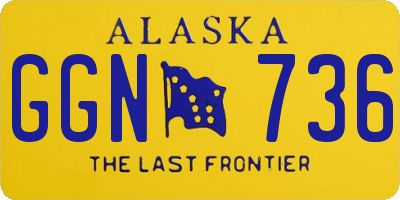 AK license plate GGN736