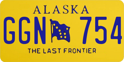AK license plate GGN754