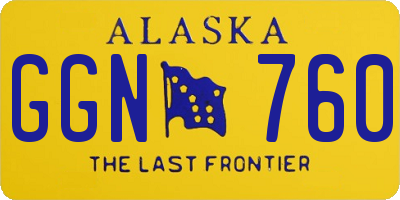 AK license plate GGN760