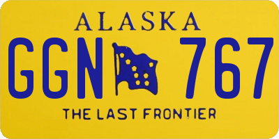 AK license plate GGN767