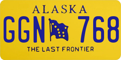 AK license plate GGN768