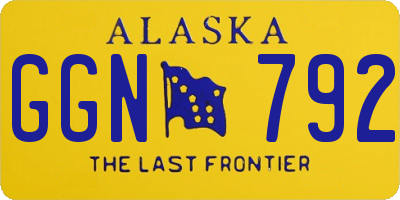 AK license plate GGN792