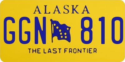 AK license plate GGN810