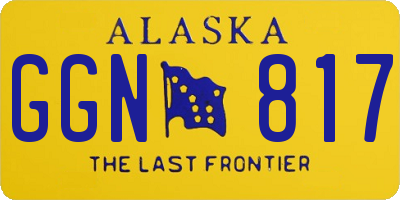 AK license plate GGN817