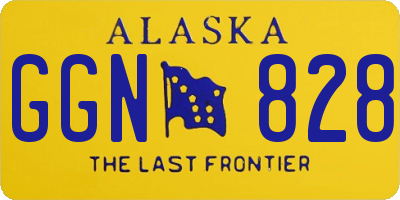 AK license plate GGN828