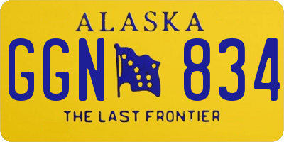 AK license plate GGN834