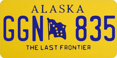 AK license plate GGN835