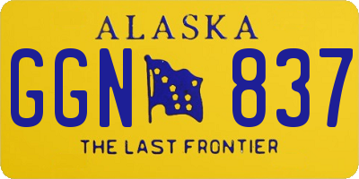 AK license plate GGN837