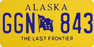 AK license plate GGN843