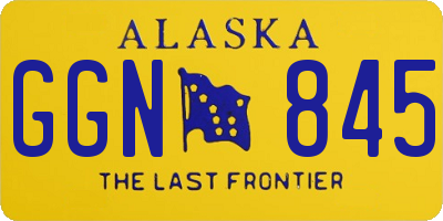 AK license plate GGN845