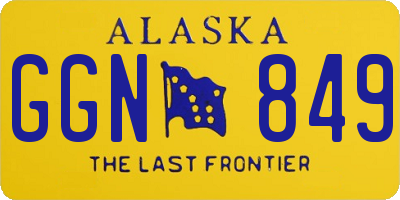 AK license plate GGN849