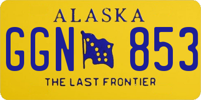 AK license plate GGN853
