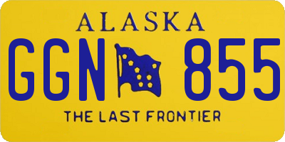 AK license plate GGN855
