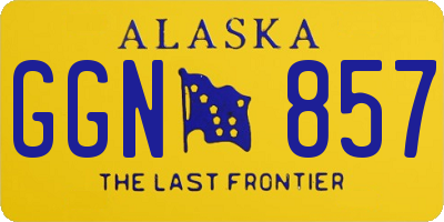AK license plate GGN857