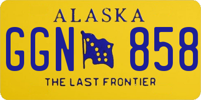 AK license plate GGN858