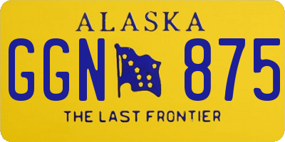 AK license plate GGN875