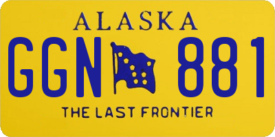 AK license plate GGN881