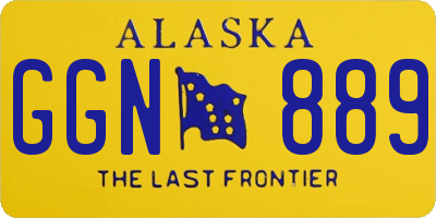 AK license plate GGN889