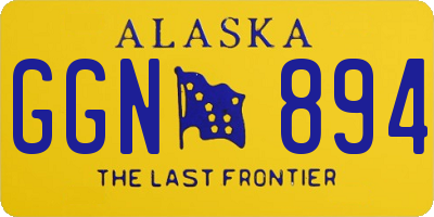 AK license plate GGN894