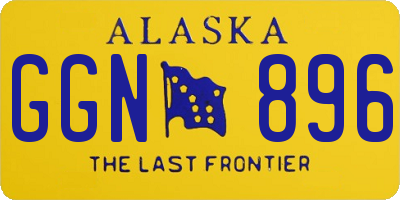 AK license plate GGN896