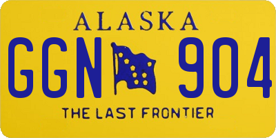 AK license plate GGN904