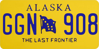 AK license plate GGN908