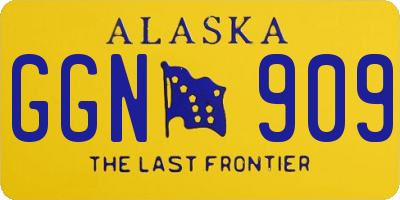 AK license plate GGN909