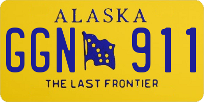 AK license plate GGN911