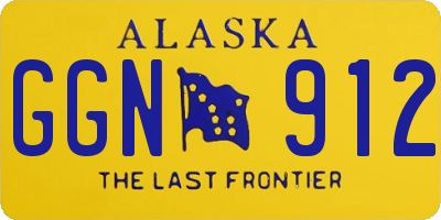 AK license plate GGN912