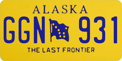 AK license plate GGN931
