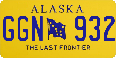 AK license plate GGN932