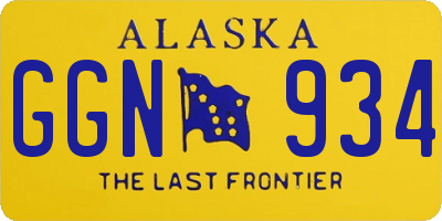 AK license plate GGN934