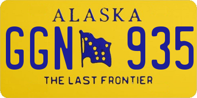 AK license plate GGN935