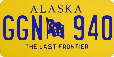 AK license plate GGN940